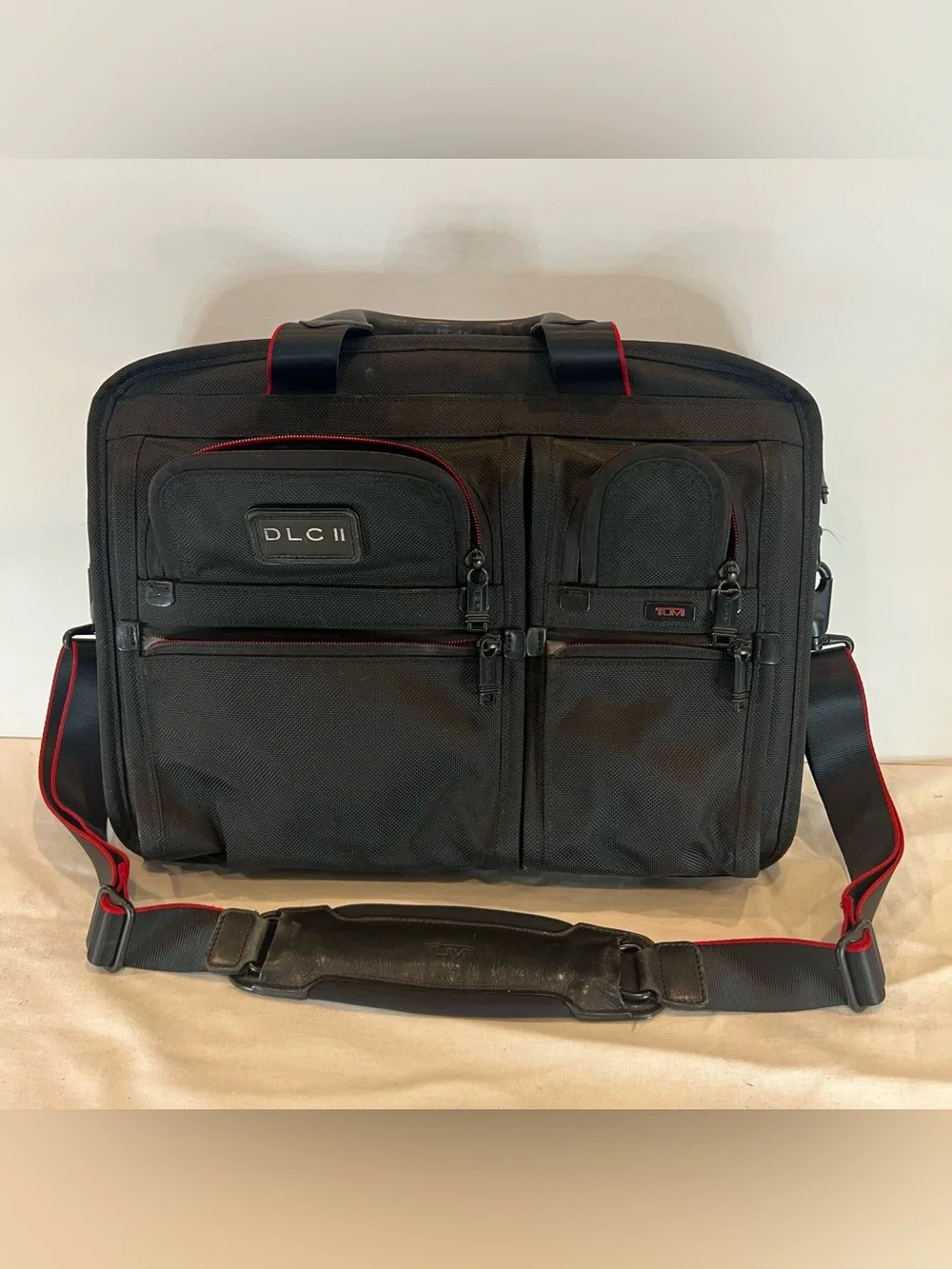 Tumi Alpha 2 T-Pass Screen Slim Black Ballistic Nylon Briefcase (Style 26516DL9)